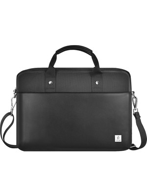 Wiwu Hali Serisi 1680D Su Geçirmez Polyester Kumaş Çapraz Vücut Askılı 15.6 Inç Laptop Çantası Siyah