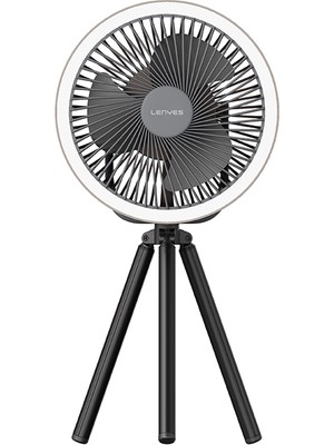 Lenyes LHF11 LED Işıklı 4 Kademeli Çok Fonksiyonlu Soğutucu Fan Beyaz