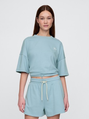 Gap Kadın Açık Mavi Vintagesoft Gap Logo Bungee Sweatshirt