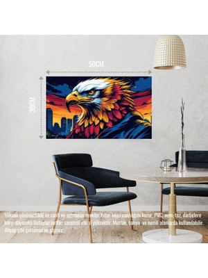 Rapçi Kartal 02 Çerçevesiz 50X30 cm Pvc Tablo