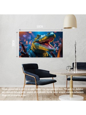 Rapçi Timsah 05 Çerçevesiz 50X30 cm Pvc Tablo