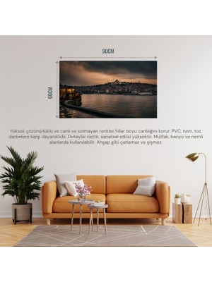 Istanbul Manzarları 02 Çerçevesiz 90X60CM Pvc Tablo