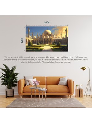 Doğa ve Manzara Yatay Tarihi Osmanlı Mimarisi 06 Çerçevesiz 90X60CM Pvc Tablo