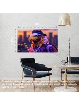 Rapçi Kartal 04 Çerçevesiz 50X30 cm Pvc Tablo