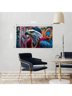 Rapçi Kartal 03 Çerçevesiz 50X30 cm Pvc Tablo