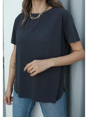 S0017426 Bsm Düz Oversize T-Shirt