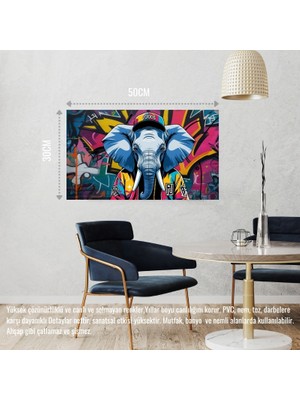 Rapçi Fil 03 Çerçevesiz 50X30 cm Pvc Tablo