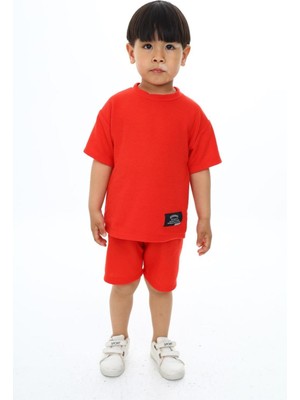 Bisiklet Yaka Şortlu Erkek Çocuk Şortlu Takım