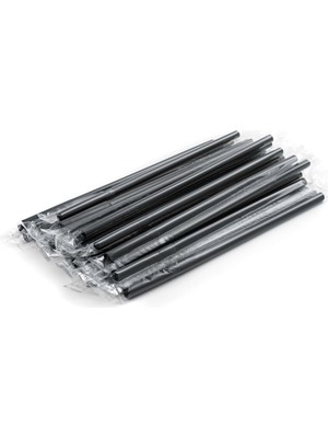 Packtory Frozen Siyah Körüklü Pipet 230X6MM 5000 Adet