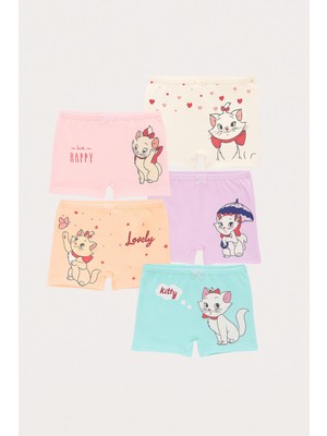 Katia & Bony Kız Çocuk Kedi Baskılı 5'li Boxer