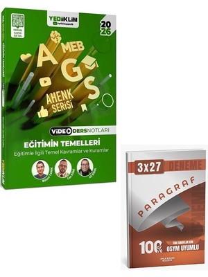 Yediiklim 2026 Meb-Ags Eğitimin Temelleri Video Ders Notları Ahenk Serisi+Anla Kazan Paragraf