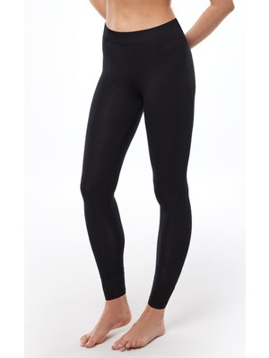 Malabadi Kadın Siyah Yüksek Bel Modal Tayt 1907