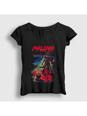 Presmono Kadın Siyah Malenia Blade Of Miquella Elden Ring T-Shirt