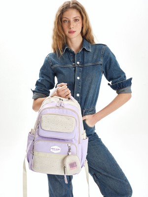 Pierre Cardin Okul Sırt Çantası Mor 07Pc2824-Mr