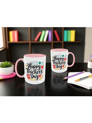 Öğretmenler Günü Kupa Bardak Renkli Bardaklar Öğretmene Hediye Kupa Bardak
