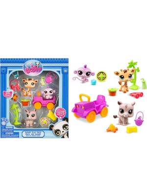 Littlest Pet Shop Minişler Safari Oyun Seti S1 Kız Çocuklar İçin Eğlenceli Figürler ve Aksesuarlar