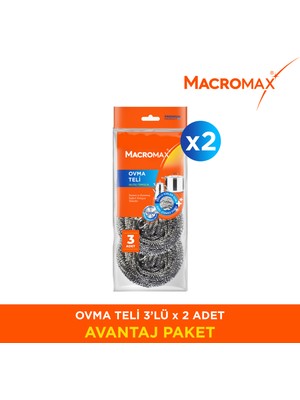 Macromax Ovma Teli 6 Adet Genel Kullanım İçin İhtiyaç Duyulan Temizlik Ürünü