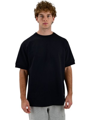 Siyah Erkek Bisiklet Yaka T-Shirt 50018