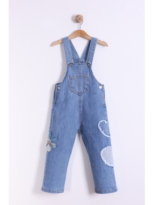 Kız Çocuk Çiçekli Salopet