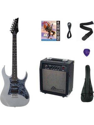Strauss Esh-22 Ms Elektro Gitar Hss - Metalik Gri Set (Anfi-Softcase-Askı-Tel-Kablo-Pena)