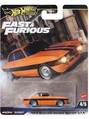 Hot Wheels Premium Alfa Romeo Giulia Sprint GTA HNW46 Diecast Model Renkli Koleksiyonluk Araç JBM04