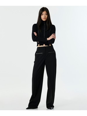 Metal Fermuarlı Pantolon TW6250003088001