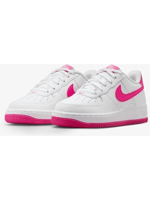 Nike Air Force 1 SS25 (Gs) Unisex White Leather Shoes Beyaz Pembe  Deri Spor Ayakkabı FV5948-102