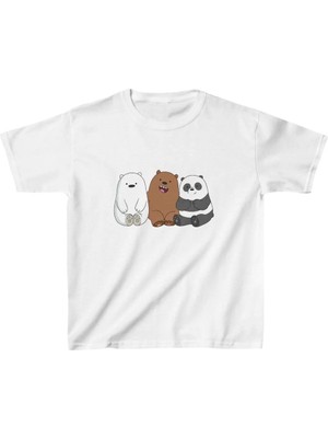 Çocuk Unisex Baskılı T-Shirt - Beyaz