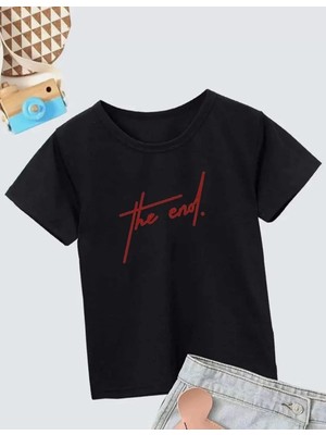 Çocuk Unisex Baskılı T-Shirt - Siyah