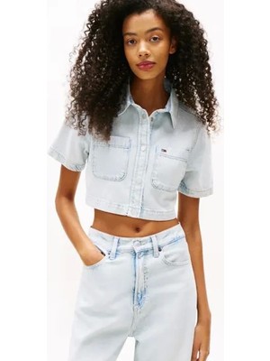 Tommy Jeans Lightweight Denim Kadın Denim Gömlek DW0DW210721AB