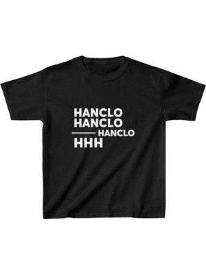 Unisex Çocuk Baskılı T-Shirt - Siyah