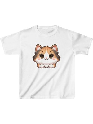 Unisex Çocuk Baskılı T-Shirt - Beyaz