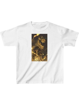 Unisex Çocuk Baskılı T-Shirt - Beyaz