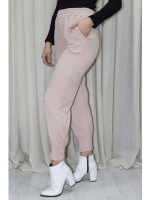 Krinkıl Paça Pensli Pantolon Vizon - 130.265