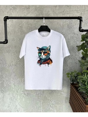 Unisex Çocuk Baskılı T-Shirt - Beyaz