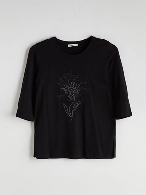 Lcw Grace  Bisiklet Yaka Çiçek Nakışlı Bluz  (W5)