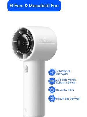 Jisulife Life10 S El Fanı 5000 mAh Gri