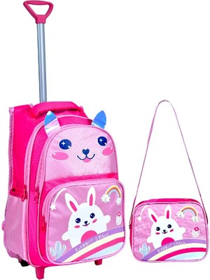 Çantaland Kız Tavşan Pembe Okul Çantası 24C Su Geçirmez Ortopedik Tasarım 40 x 30 x 20 cm