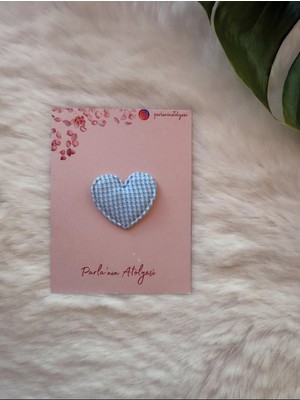 Parla'nın Atölyesi Az Saçlı ve Saçsız Bebek Tokası(Kalp)