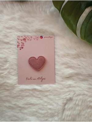 Parla'nın Atölyesi Az Saçlı ve Saçsız Bebek Tokası(Kalp)