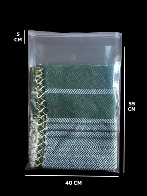 HG Tedarik 20 Adet 40X60 cm Bantlı Yapışkanlı Şeffaf Opp Jelatin Poşet, Çeyiz Poşeti ( 40X55+5)