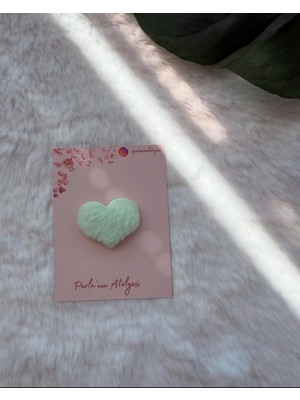 Parla'nın Atölyesi Az Saçlı ve Saçsız Bebek Tokası(Kalp)