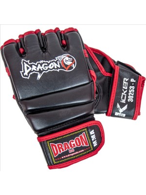 DragonDo Suni Deri 30251-P Champion Mma Eldiveni, Torba Antrenman Eldiveni Siyah