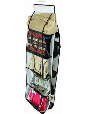 Çerçici 10 Bölmeli Dolap Içi Şeffaf Çanta Organizeri