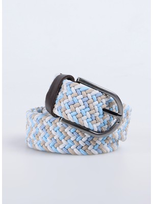 Fabrika Beyaz Erkek Kemer Fbk 001 Lst Örgü Beyaz