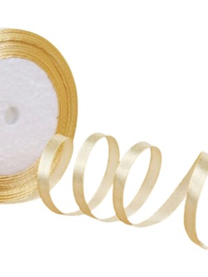 Marsilyan Saten Kurdele 2 cm 10 Metre Koyu Bej