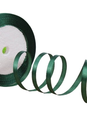 Marsilyan Saten Kurdele 2 cm 10 Metre Koyu Yeşil