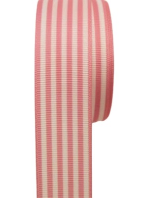 Marsilyan Tafta Çizgi Desen Kurdele 25 mm Pudra 5 Metre