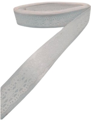 Marsilyan Tafta Dantel Görünümlü Kurdele Gri 25 mm 2 Metre