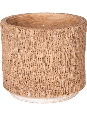 Herdekora Beton Saksı Hasır Desenli Kahverengi 12X10,5 Cm.